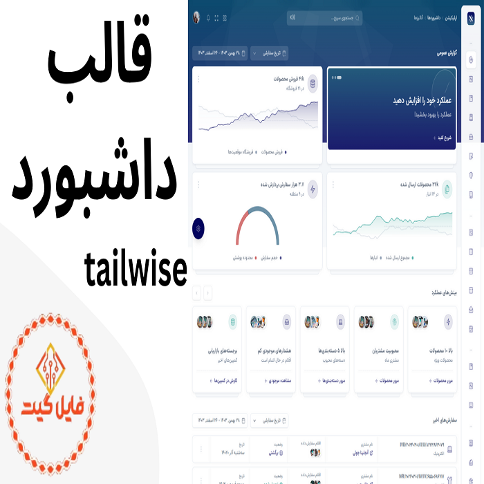 قالب داشبورد مدیریتی Tailwise – طراحی مدرن و قدرتمند با Tailwind CSS