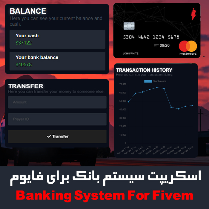 اسکریپت سیستم بانک برای فایوم | Bank System Fivem